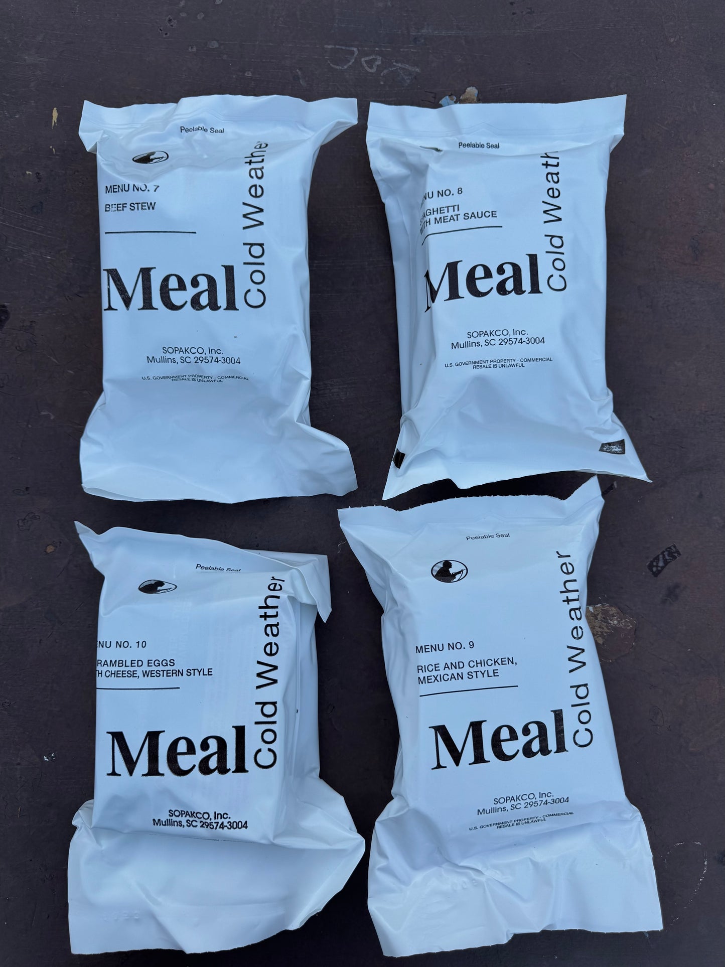 2027 U.S. Military Cold Weather MRE (MCW) – Single Menu – Pick Your Menu