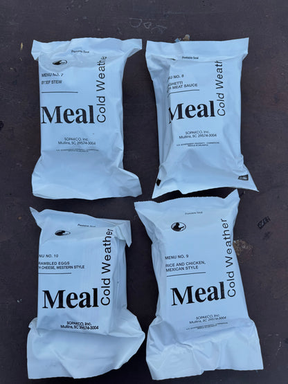 2027 U.S. Military Cold Weather MRE (MCW) – Single Menu – Pick Your Menu