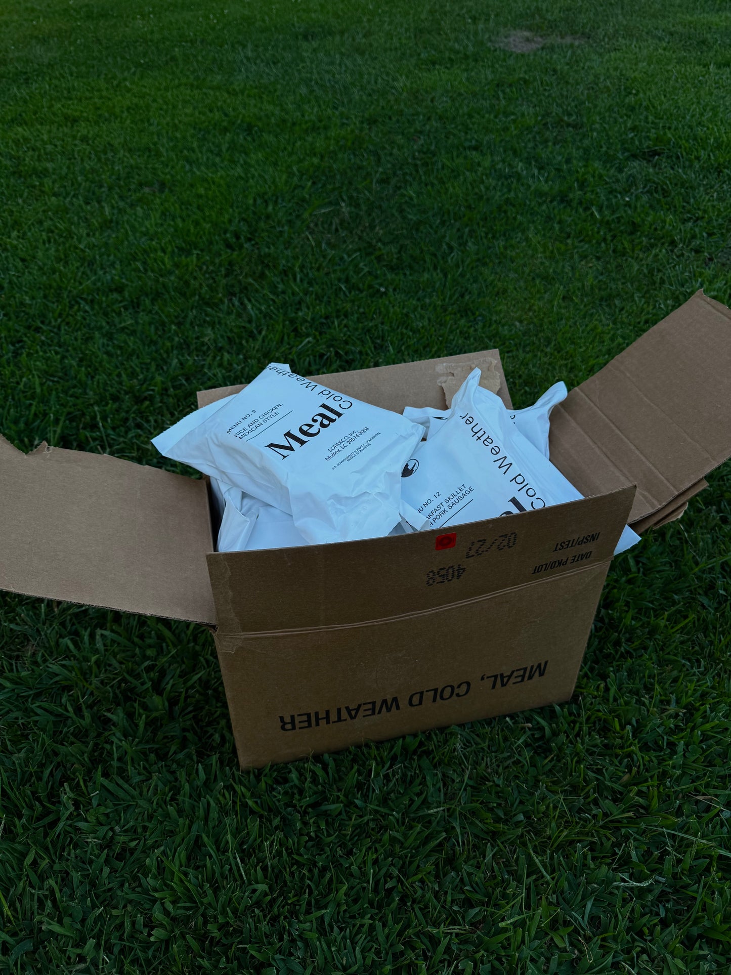 2027 U.S. Military Cold Weather MRE (MCW) – Single Menu – Pick Your Menu