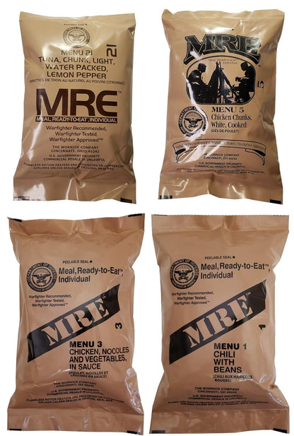 2026 (4 pack) U.S. Meals Ready to Eat - Genuine U.S. Military Surplus
